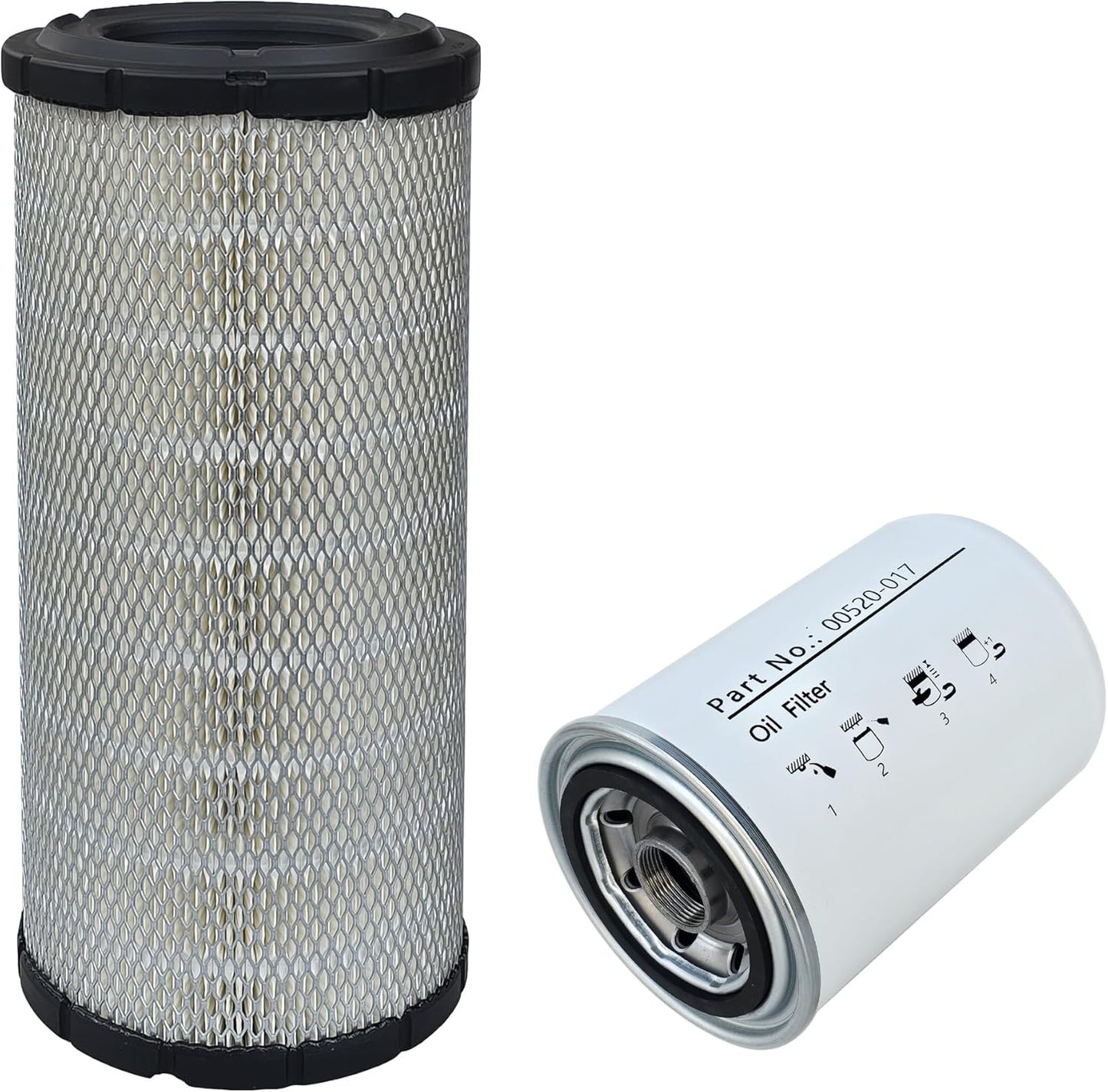 Filter Kit (00521-060 Air Filter + 00520-017 Oil Filter) Compatible with Sullivan-Palatek Air Compressor, Replacement Part
