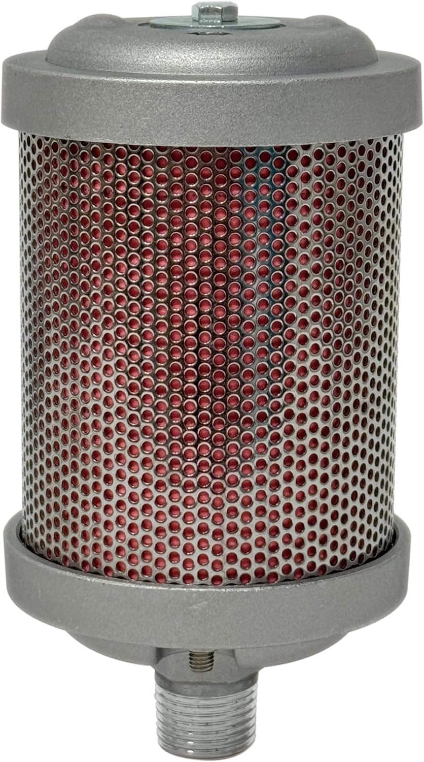 XY05 Air Compressor Muffle，Dryer Silencer 1/2" NPT，for Drying Machine Diaphragm Pump Exhaust Noise Reduction，XY-05 M05，Single Chamber 145 PSI，Muffler Replacement Part X05